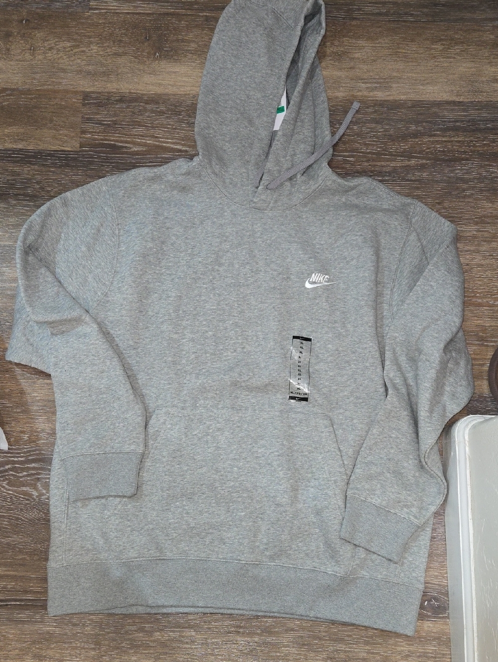 Nike Men's Heather Gray Hooded Pullover Sweatshirt